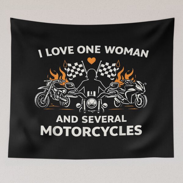 Item preview, I Love One Woman And Several Motorcycles Biker Shirt designed and sold by Daisy Grimes.
