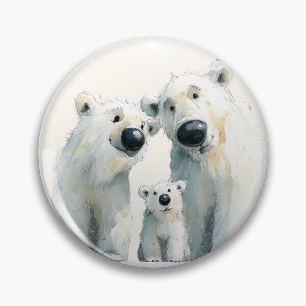 Item preview, Cute Polar Bear Family ' Polar Bear Bliss ' BY SHiRLeY MacARTHuR designed and sold by Shirley MacArthur Art.