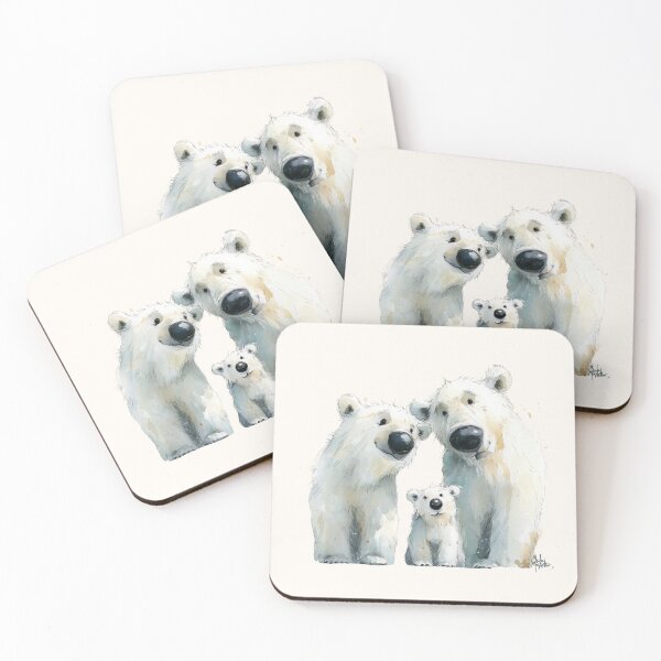 Item preview, Cute Polar Bear Family ' Polar Bear Bliss ' BY SHiRLeY MacARTHuR designed and sold by Shirley MacArthur Art.
