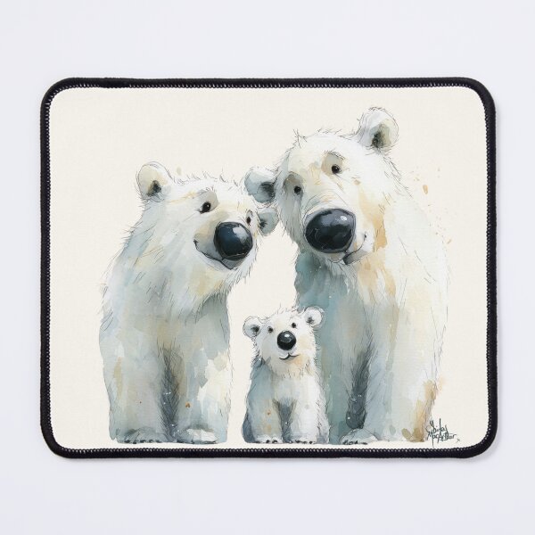 Item preview, Cute Polar Bear Family ' Polar Bear Bliss ' BY SHiRLeY MacARTHuR designed and sold by Shirley MacArthur Art.