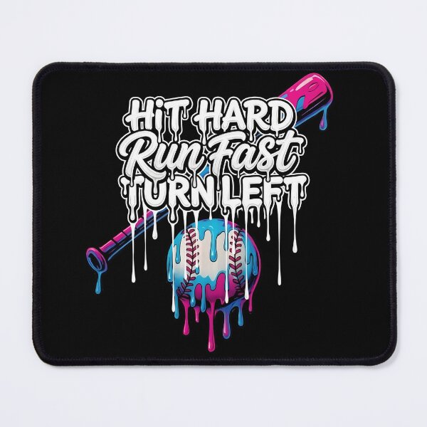Item preview, Hit Hard Run Fast Drip Baseball designed and sold by KIROSALS.