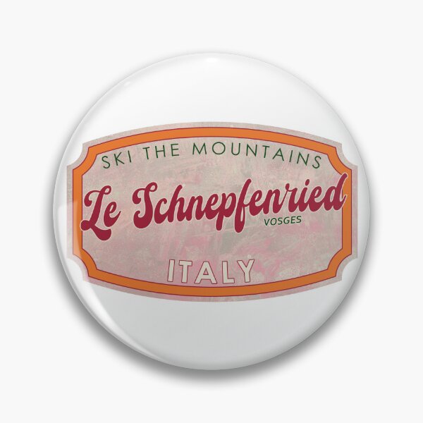 Item preview, Le Schnepfenried, France, Vosges, Ski, textured skiing badge designed and sold by Wanderful-roads.