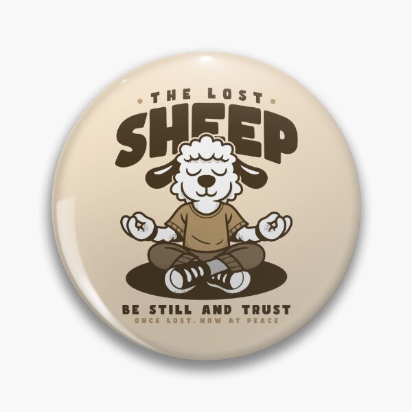 Item preview, The Lost Sheep Meditation Illustration Be Still and Trust Design designed and sold by adipra.