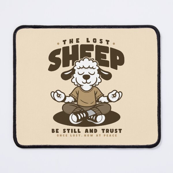Item preview, The Lost Sheep Meditation Illustration Be Still and Trust Design designed and sold by adipra.