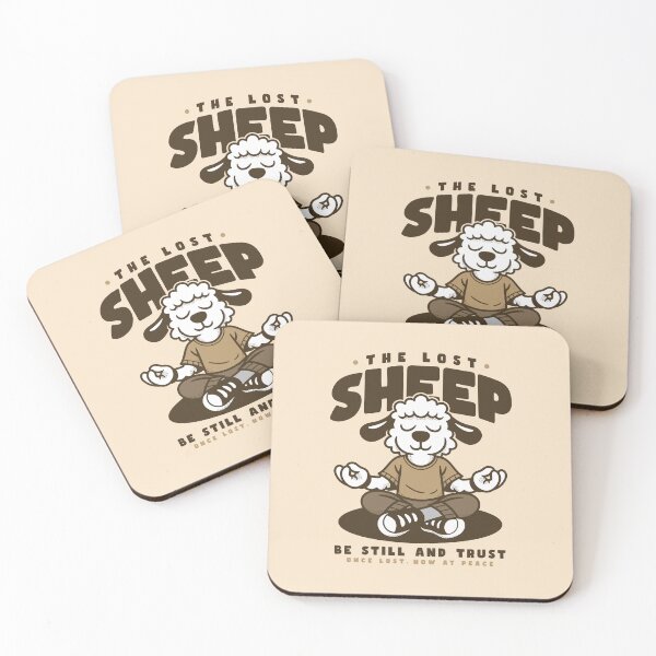 Item preview, The Lost Sheep Meditation Illustration Be Still and Trust Design designed and sold by adipra.
