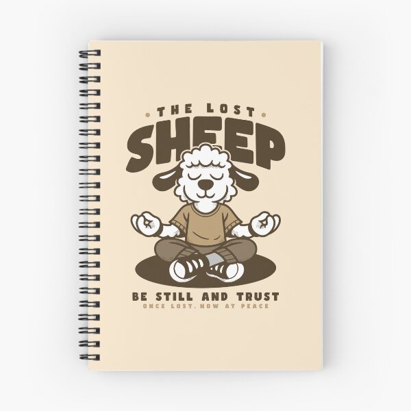 Item preview, The Lost Sheep Meditation Illustration Be Still and Trust Design designed and sold by adipra.