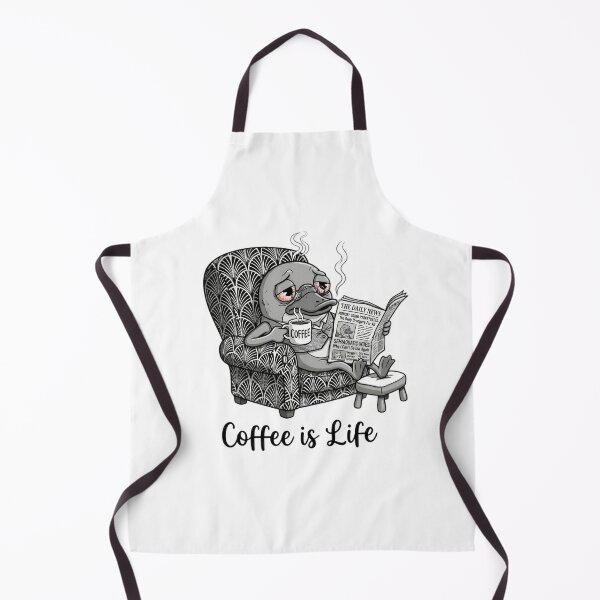 Item preview, Funny tired animal drinking coffee cartoon designed and sold by PoomDesign.