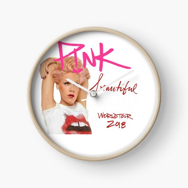pink beautiful trauma ma Clock