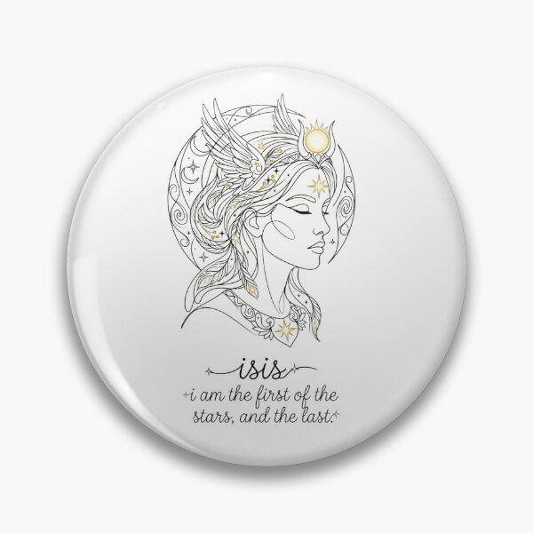 Item preview, Goddess Isis One-Line Art: Egyptian Magic & Healing Quote designed and sold by Siriusvibes.