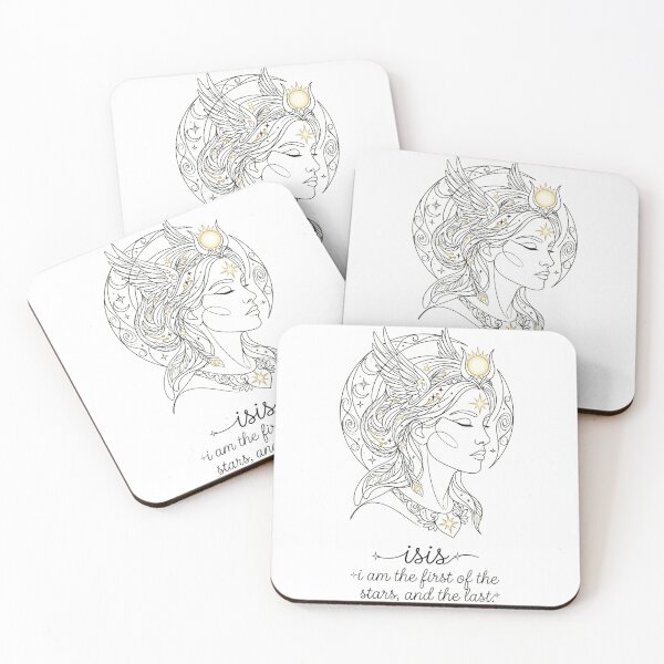 Item preview, Goddess Isis One-Line Art: Egyptian Magic & Healing Quote designed and sold by Siriusvibes.