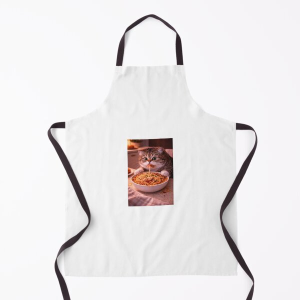Item preview, Funny Cat Eating Spaghetti – Cute Messy Cat Food Moment designed and sold by LovelyCatGalaxy.