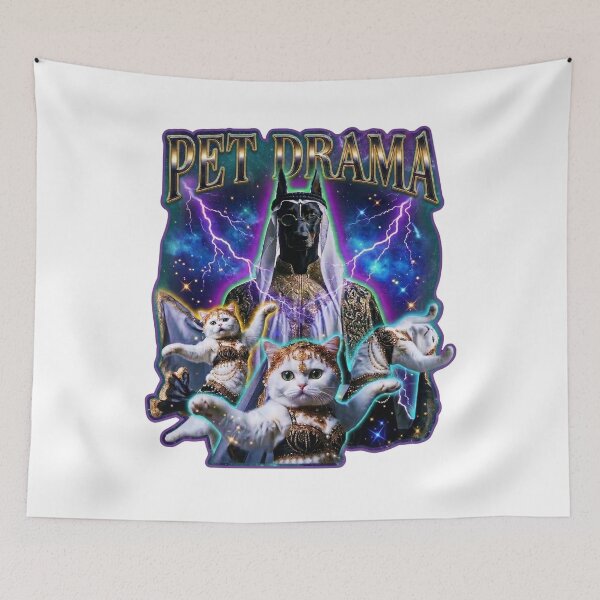 Item preview, Pet Drama – Funny Cat Meme Egyptian Anubis Cats Chaotic Aesthetic Design designed and sold by aiqdelicia.