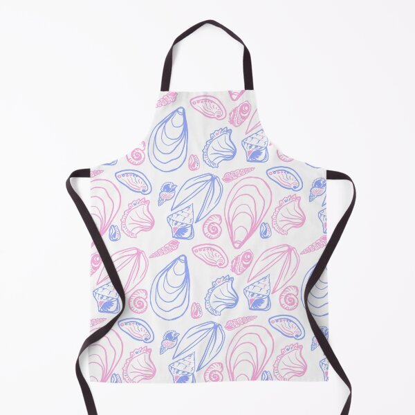 Item preview, Mediterranean sea shells pink and blue print designed and sold by KaroLeenaDesign.