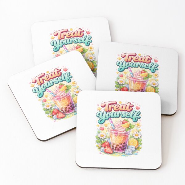 Item preview, Treat Yourself Colorful Bubble Tea Design designed and sold by WorkinProgress0.