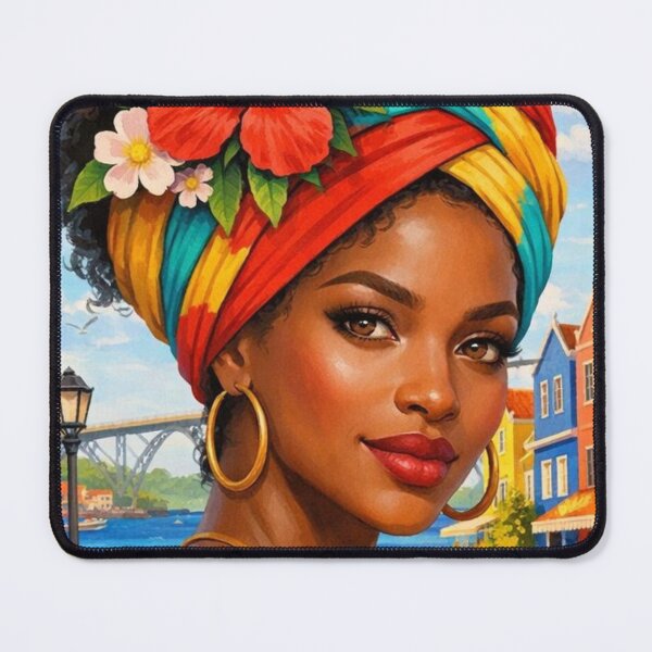 Item preview, Caribbean Woman in Curaçao- Tropical Wall Art designed and sold by Arte di Bam.
