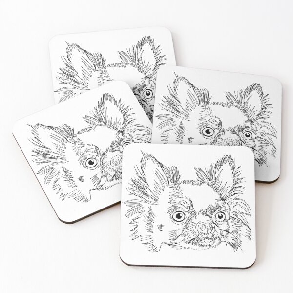 Item preview, C for Chihuahua part of A to Z Alphabet Line Art Series designed and sold by Mauras-Designs.
