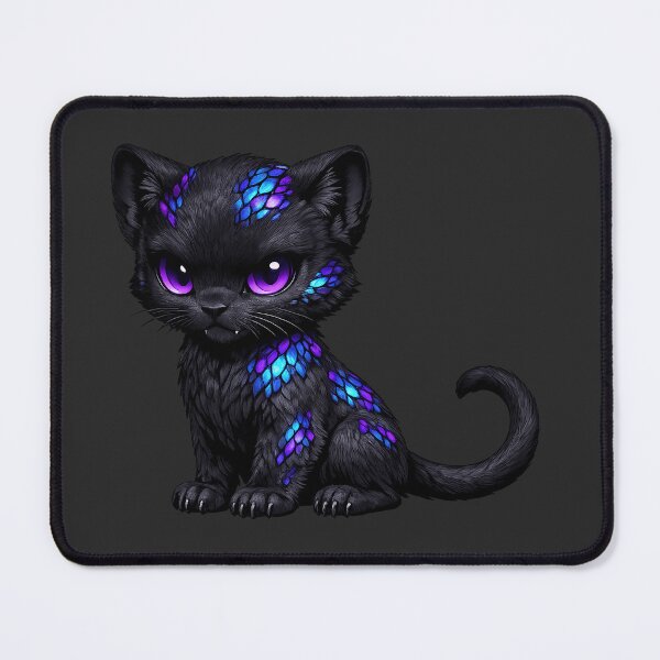 Item preview, Mystic Neon Scale Black Kitten designed and sold by PhyllisBrabham.