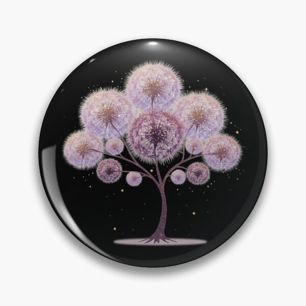 Item preview, Heart Tree – Poetic Dandelion‑Style Tree in Pink & Purple designed and sold by Herzbaumatelier.