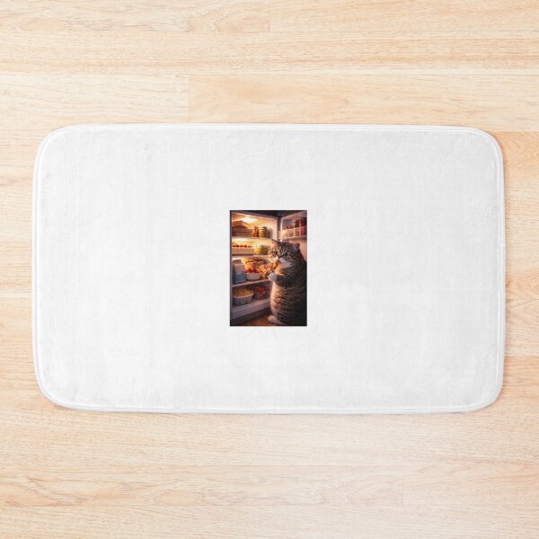 Item preview, Sneaky Cat Eating Pizza from Fridge – Funny Hungry Cat Moment designed and sold by LovelyCatGalaxy.