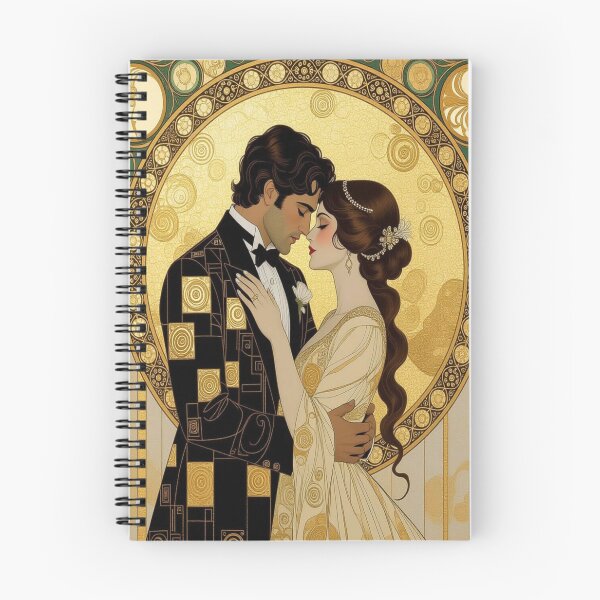 Item preview, Romantic Klimt inspiration in a modern Art Nouveau style with golden details and timeless elegance designed and sold by FotoworldEdel.