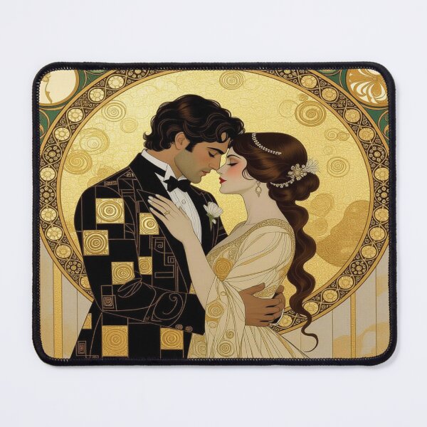 Item preview, Romantic Klimt inspiration in a modern Art Nouveau style with golden details and timeless elegance designed and sold by FotoworldEdel.