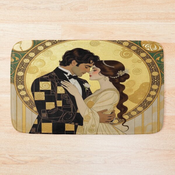 Item preview, Romantic Klimt inspiration in a modern Art Nouveau style with golden details and timeless elegance designed and sold by FotoworldEdel.