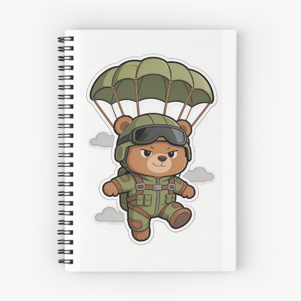 Item preview, Military Skydiver Bear designed and sold by carestazafeli.