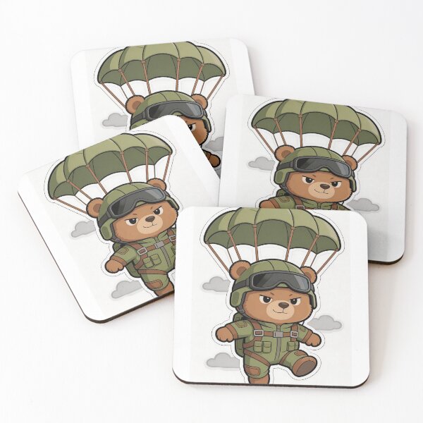 Item preview, Military Skydiver Bear designed and sold by carestazafeli.