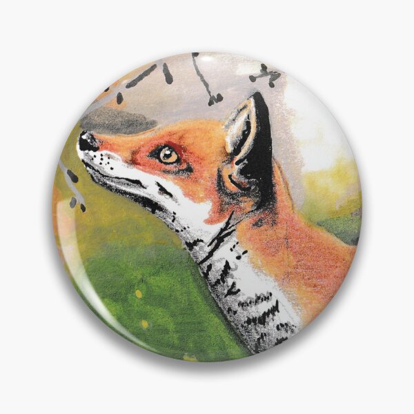 Item preview, curious red fox in a spring meadow designed and sold by madlittlepixie.