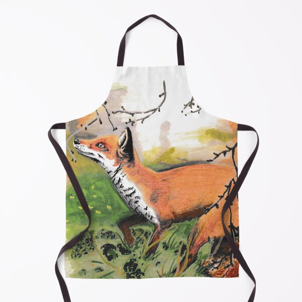 Item preview, curious red fox in a spring meadow designed and sold by madlittlepixie.