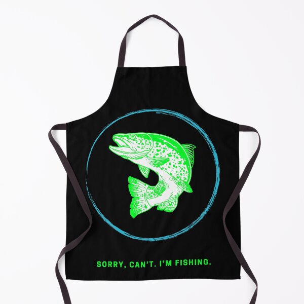 Item preview, SORRY CANT IM FISHING – Neon Trout Fishing Badge designed and sold by Banvero.