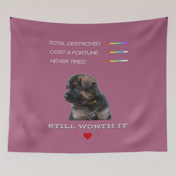 Item preview, German Shepherd Puppy – Total Destroyer, Cost a Fortune, Never Tired, Still Worth It | Funny Dog Design designed and sold by InkWaveX.