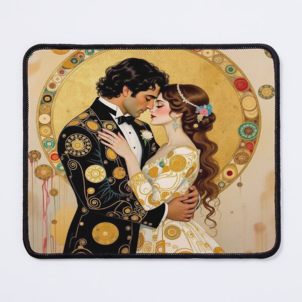 Item preview, Romantic Klimt elegance in a modern Art Nouveau style with golden patterns and timeless harmony designed and sold by FotoworldEdel.