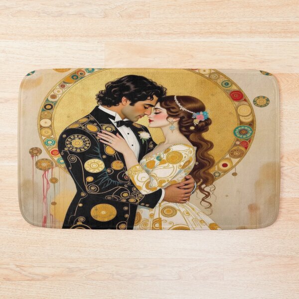 Item preview, Romantic Klimt elegance in a modern Art Nouveau style with golden patterns and timeless harmony designed and sold by FotoworldEdel.