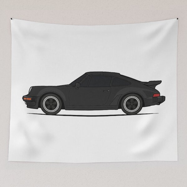 Item preview, Retro P 930 Turbo Side View - Black on Black designed and sold by VenZolic.