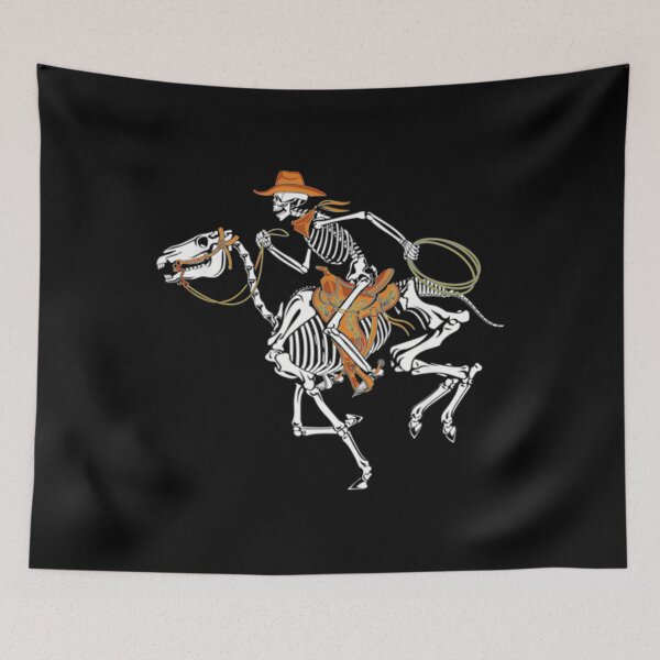Item preview, Skeleton Cowboy Riding Horse Alt Western Art designed and sold by gewgacruccl43.