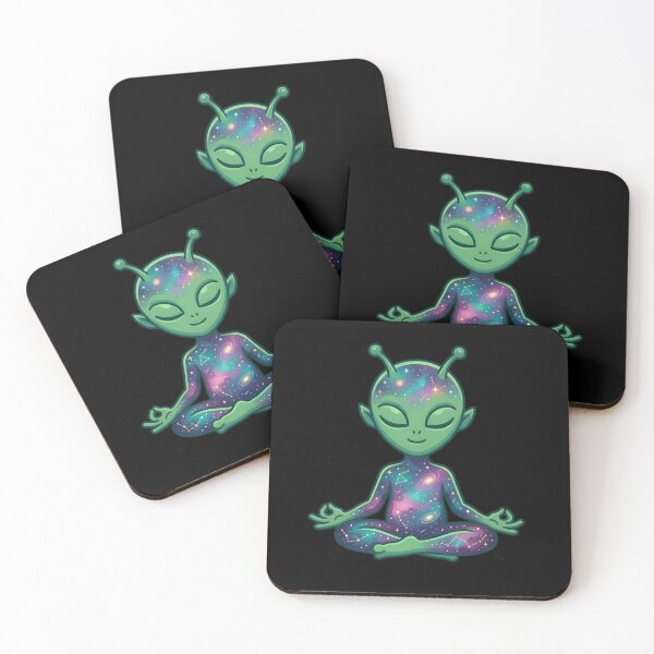 Item preview, Cosmic Zen Alien - Meditating Galaxy Yogi Yoga Art designed and sold by AlanyaArtX.