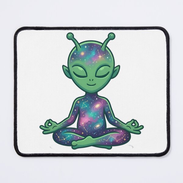 Item preview, Cosmic Zen Alien - Meditating Galaxy Yogi Yoga Art designed and sold by AlanyaArtX.