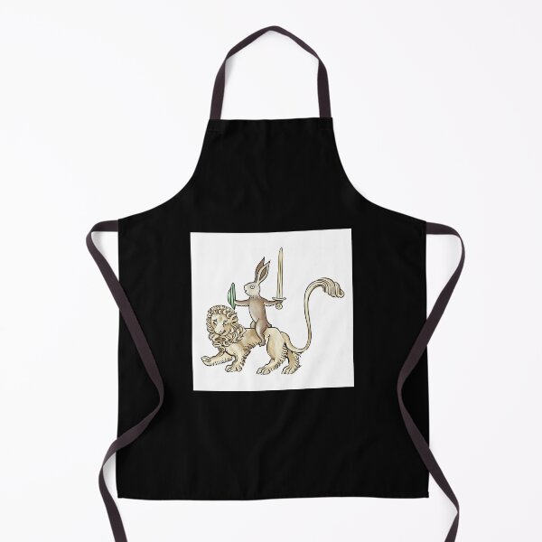 Item preview, Medieval Marginalia Rabbit Riding Lion designed and sold by gewgacruccl43.