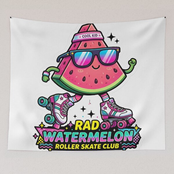 Item preview, Rad Watermelon Roller Skate Club - Retro Summer Vibes designed and sold by AlanyaArtX.