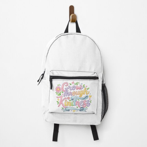 Item preview, Grow Through Kindness Whimsical Pastel Floral Typography designed and sold by Zyynpixel.