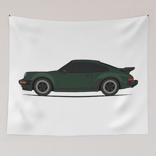 Item preview, Retro P 930 Turbo Side View - Oak Green Metallic designed and sold by VenZolic.