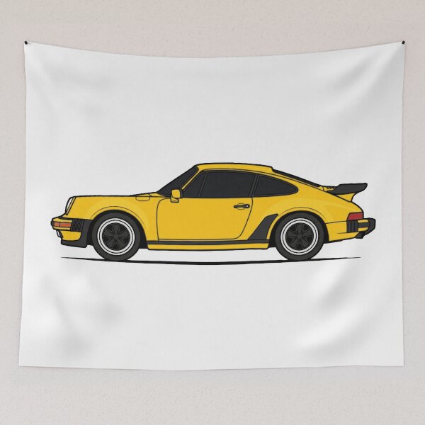 Item preview, Retro P 930 Turbo Side View - Speed Yellow designed and sold by VenZolic.