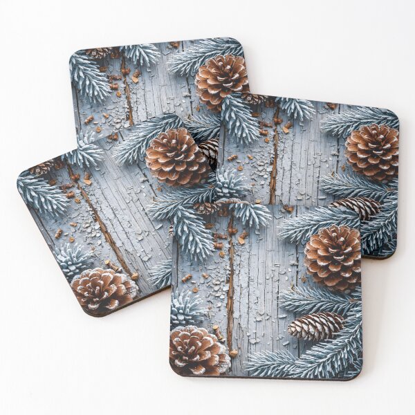Item preview, Rustic Winter Pinecone Christmas Background designed and sold by Kaleidoscope Print.