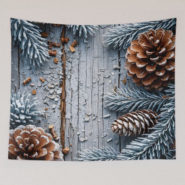 Item preview, Rustic Winter Pinecone Christmas Background designed and sold by Kaleidoscope Print.