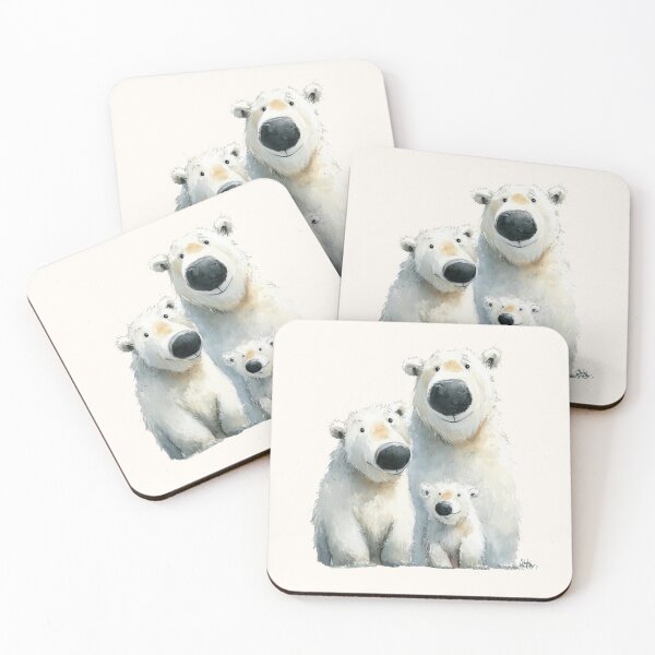 Item preview, Cute Polar Bear Family ' Polar Bear Love ' BY SHiRLeY MacARTHuR designed and sold by Shirley MacArthur Art.