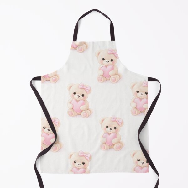 Item preview, Cute Teddy Bear Heart Seamless Pattern – Coquette Pink Kawaii Aesthetic Design designed and sold by Creativeeworld777.