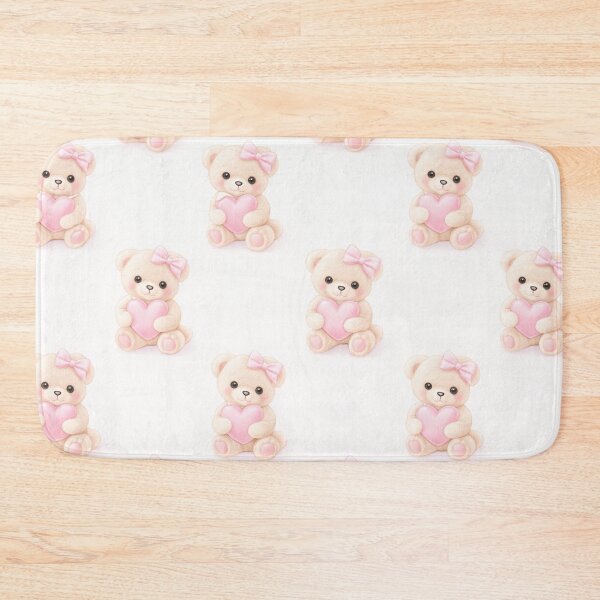 Item preview, Cute Teddy Bear Heart Seamless Pattern – Coquette Pink Kawaii Aesthetic Design designed and sold by Creativeeworld777.