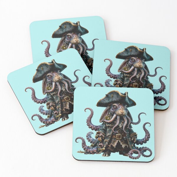 Item preview,  Tentacle Pirate Rabbit – Deep Sea Captain Bunny Fantasy designed and sold by AnimalAirtistry.