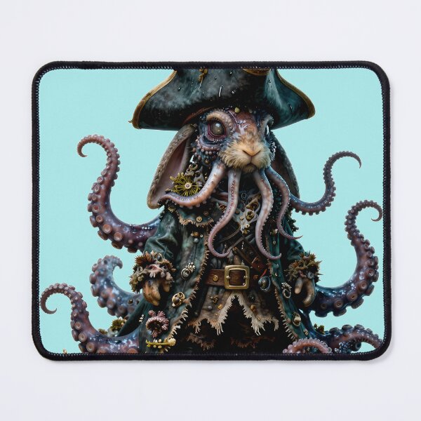 Item preview, Tentacle Pirate Rabbit – Deep Sea Captain Bunny Fantasy designed and sold by AnimalAirtistry.